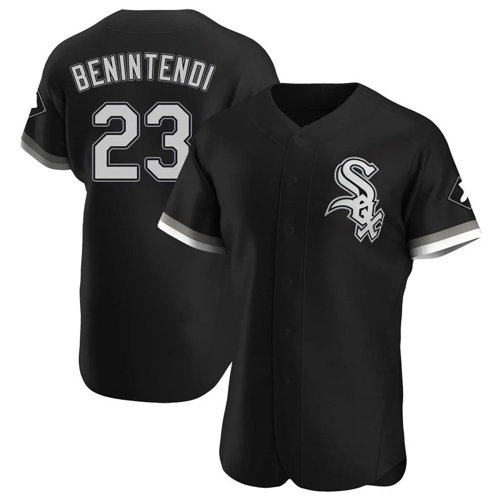 harde C.White Sox #23 Andrew Benintendi Player Black Limited Elite Home Stitched Jerseys