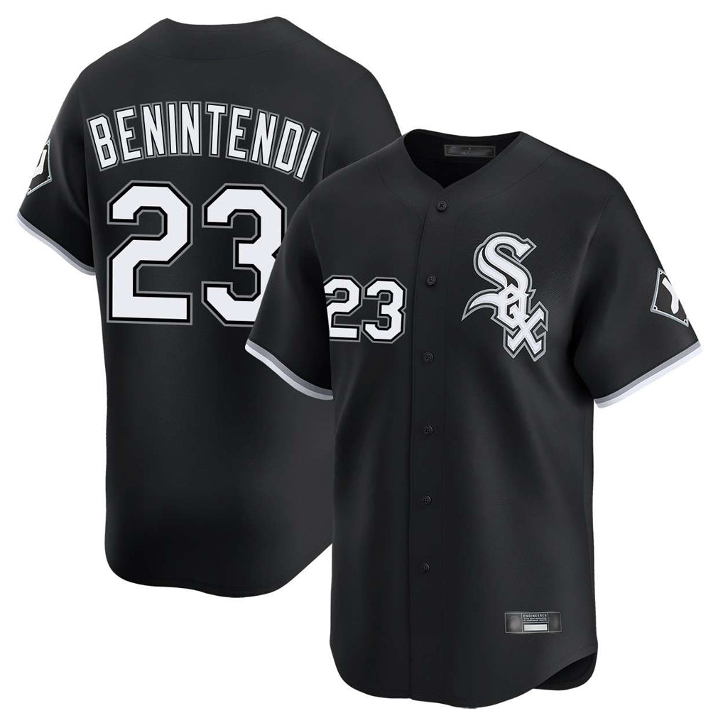 harde C.White Sox #23 Andrew Benintendi Player Black Limited Home Stitched Jerseys