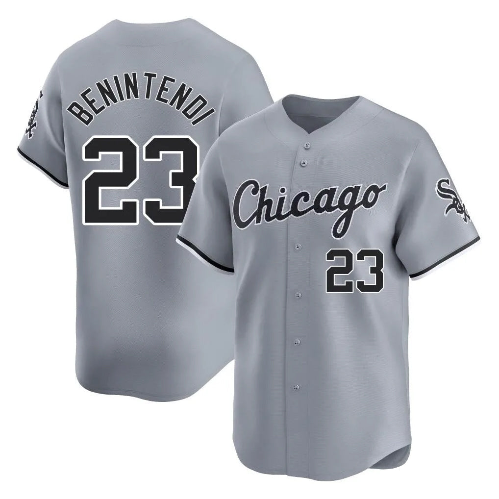 harde C.White Sox #23 Andrew Benintendi Player Gray Road Limited Home Stitched Jerseys