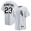 harde C.White Sox #23 Andrew Benintendi Player White Stripe Home Game Stitched Jerseys