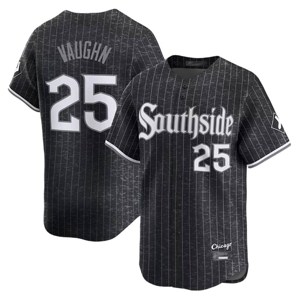 harde C.White Sox #25 Andrew Vaughn Player Black City Connect Limited Home Stitched Jerseys
