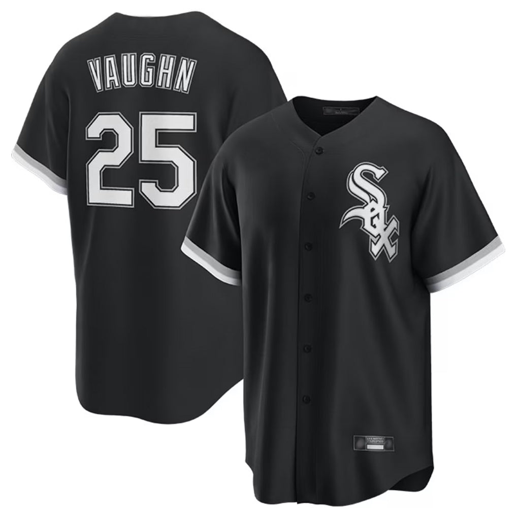 harde C.White Sox #25 Andrew Vaughn Player Black Home Game Stitched Jerseys