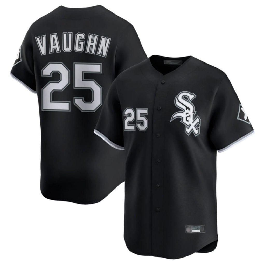 harde C.White Sox #25 Andrew Vaughn Player Black Limited Home Stitched Jerseys