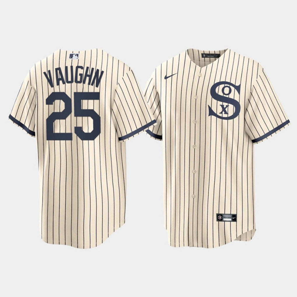 harde C.White Sox #25 Andrew Vaughn Player Cream Field of Dreams Home Game Stitched Jerseys