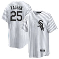 harde C.White Sox #25 Andrew Vaughn Player White Stripe Home Game Stitched Jerseys