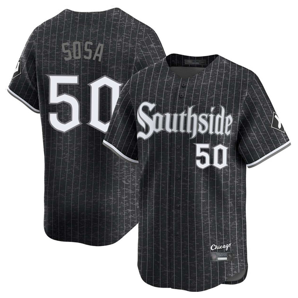 harde C.White Sox #50 Lenyn Sosa Player Black City Connect Limited Home Stitched Jerseys