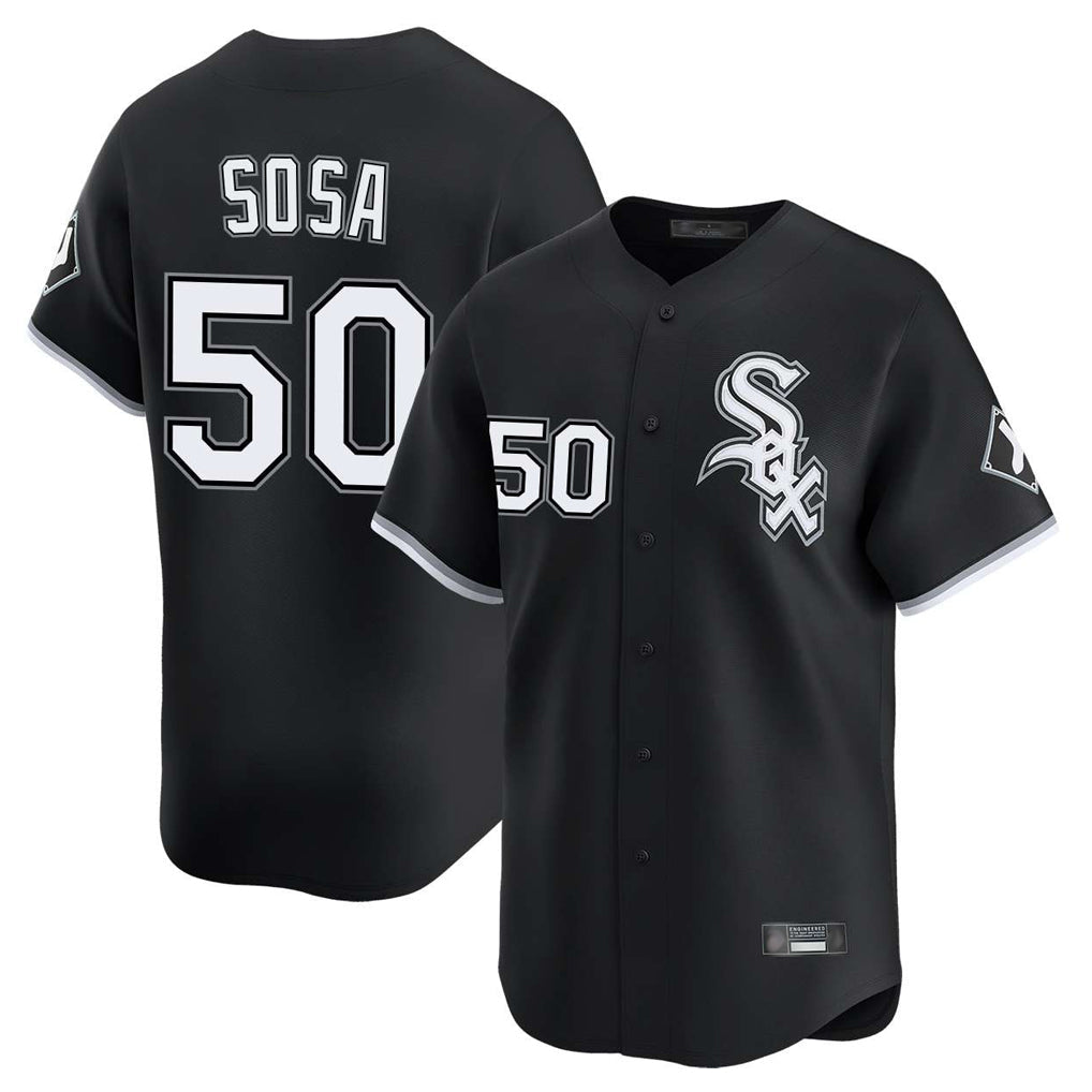 harde C.White Sox #50 Lenyn Sosa Player Black Limited Home Stitched Jerseys