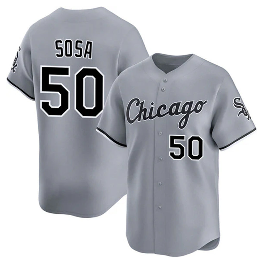 harde C.White Sox #50 Lenyn Sosa Player Gray Road Limited Home Stitched Jerseys