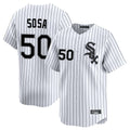 harde C.White Sox #50 Lenyn Sosa Player White Stripe Limited Home Stitched Jerseys