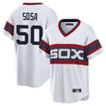 harde C.White Sox #50 Lenyn Sosa Player White T-shirt Home Game Stitched Jerseys