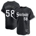 harde C.White Sox #58 Seranthony Dom¡§anguez Player Black City Connect Limited Home Stitched Jerseys