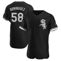 harde C.White Sox #58 Seranthony Dom¡§anguez Player Black Limited Elite Home Stitched Jerseys