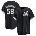 harde C.White Sox #58 Seranthony Dom¡§anguez Player Black Spring Training Game Stitched Jerseys