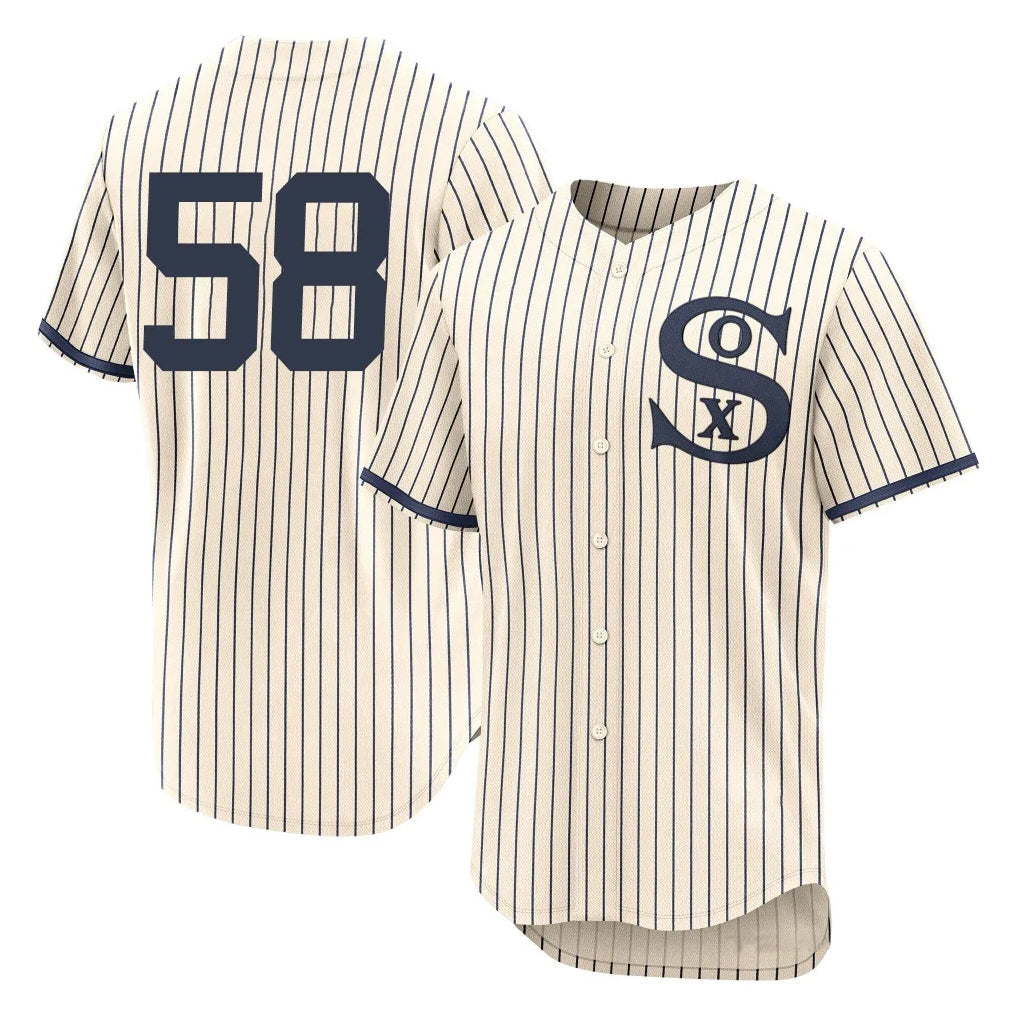 harde C.White Sox #58 Seranthony Dom¡§anguez Player Cream Field of Dreams Limited Elite Home Stitched Jerseys