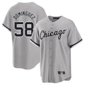 harde C.White Sox #58 Seranthony Dom¡§anguez Player Gray Home Game Stitched Jerseys