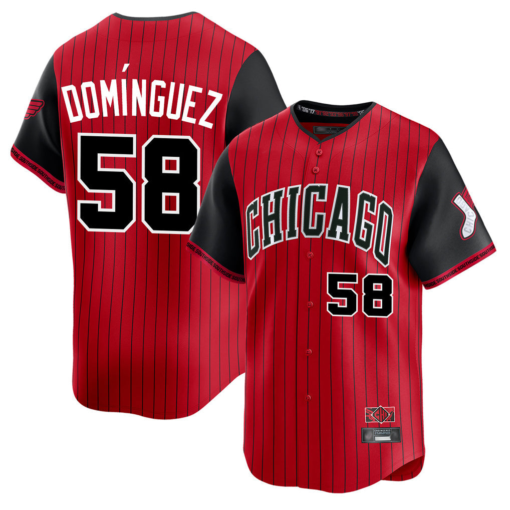 harde C.White Sox #58 Seranthony Dom¡§anguez Player Red City Connect Limited Home Stitched Jerseys