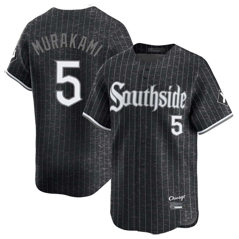 harde C.White Sox #5 Munetaka Murakami Player Black City Connect Limited Home Stitched Jerseys