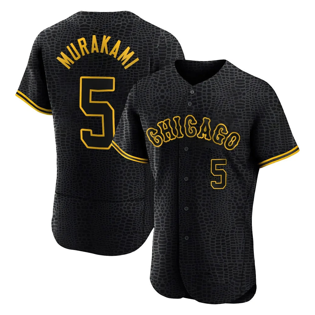 harde C.White Sox #5 Munetaka Murakami Player Black Snake Skin City Limited Elite Home Stitched Jerseys