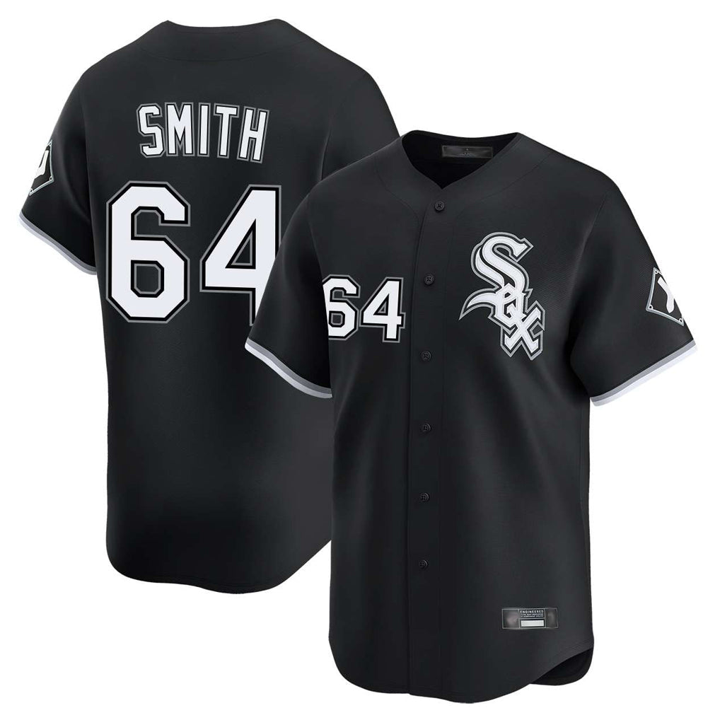 harde C.White Sox #64 Shane Smith Player Black Limited Home Stitched Jerseys
