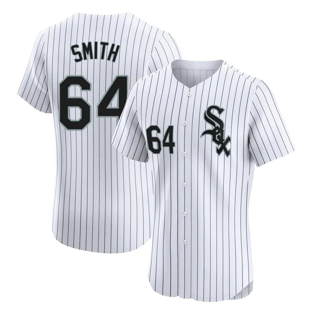 harde C.White Sox #64 Shane Smith Player White Stripe Limited Elite Home Stitched Jerseys