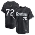 harde C.White Sox #72 Carlton Fisk Player Black City Connect Limited Home Stitched Jerseys