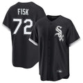 harde C.White Sox #72 Carlton Fisk Player Black Home Game Stitched Jerseys