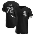 harde C.White Sox #72 Carlton Fisk Player Black Limited Elite Home Stitched Jerseys