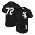 harde C.White Sox #72 Carlton Fisk Player Black Mitchell & Ness Cooperstown Collection Mesh Game Stitched Jerseys