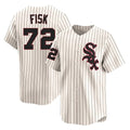 harde C.White Sox #72 Carlton Fisk Player Cream Cooperstown Collection Limited Home Stitched Jerseys