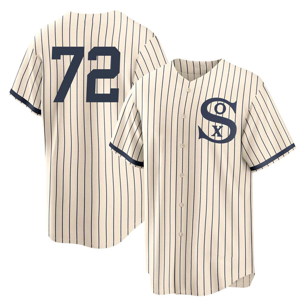 harde C.White Sox #72 Carlton Fisk Player Cream Field of Dreams Home Game Stitched Jerseys