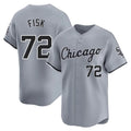 harde C.White Sox #72 Carlton Fisk Player Gray Road Limited Home Stitched Jerseys