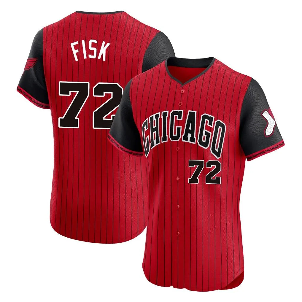 harde C.White Sox #72 Carlton Fisk Player Red City Connect Limited Elite Home Stitched Jerseys