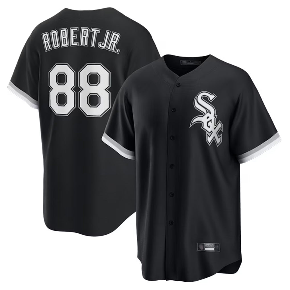 harde C.White Sox #88 Luis Robert Jr Player Black Home Game Stitched Jerseys