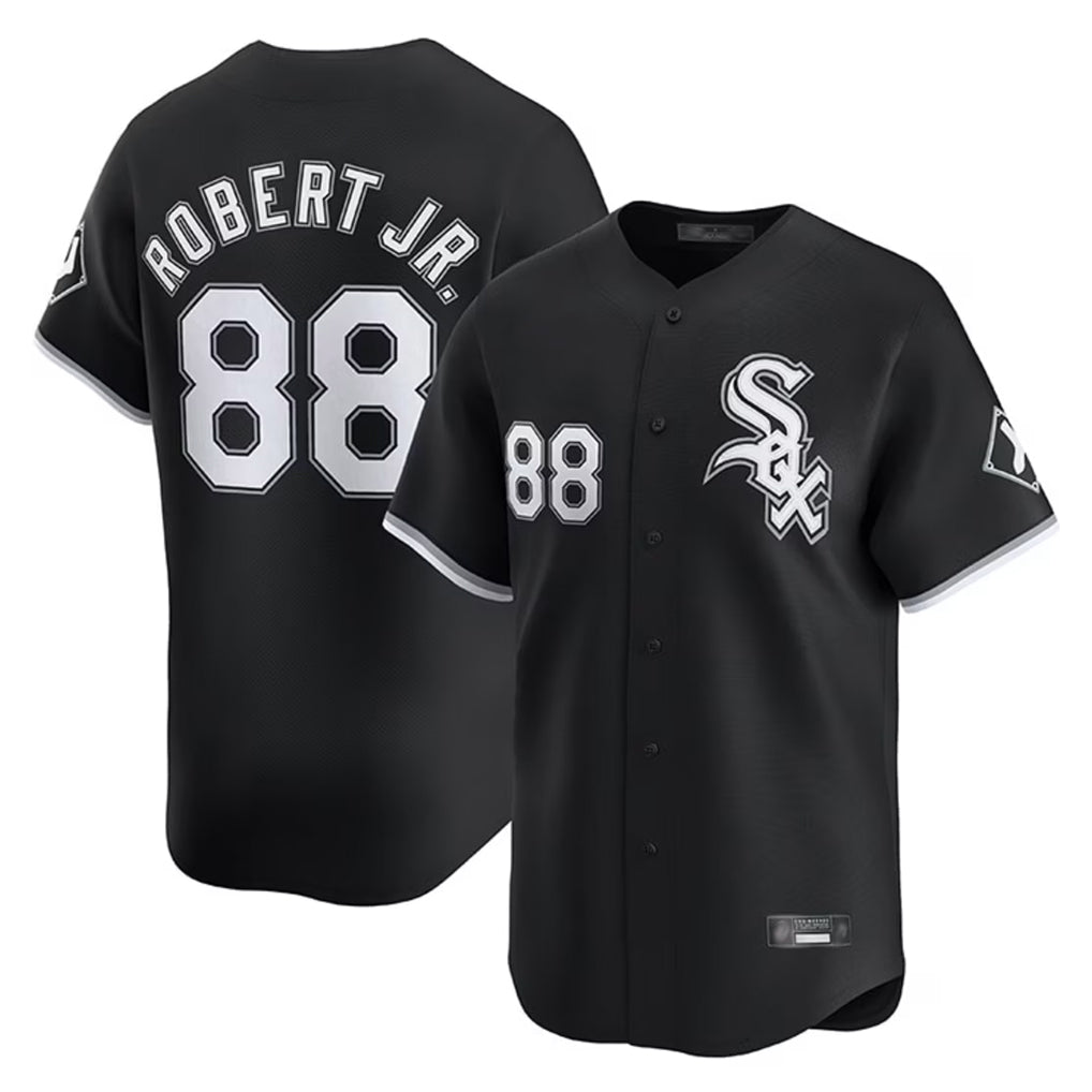 harde C.White Sox #88 Luis Robert Jr Player Black Limited Home Stitched Jerseys