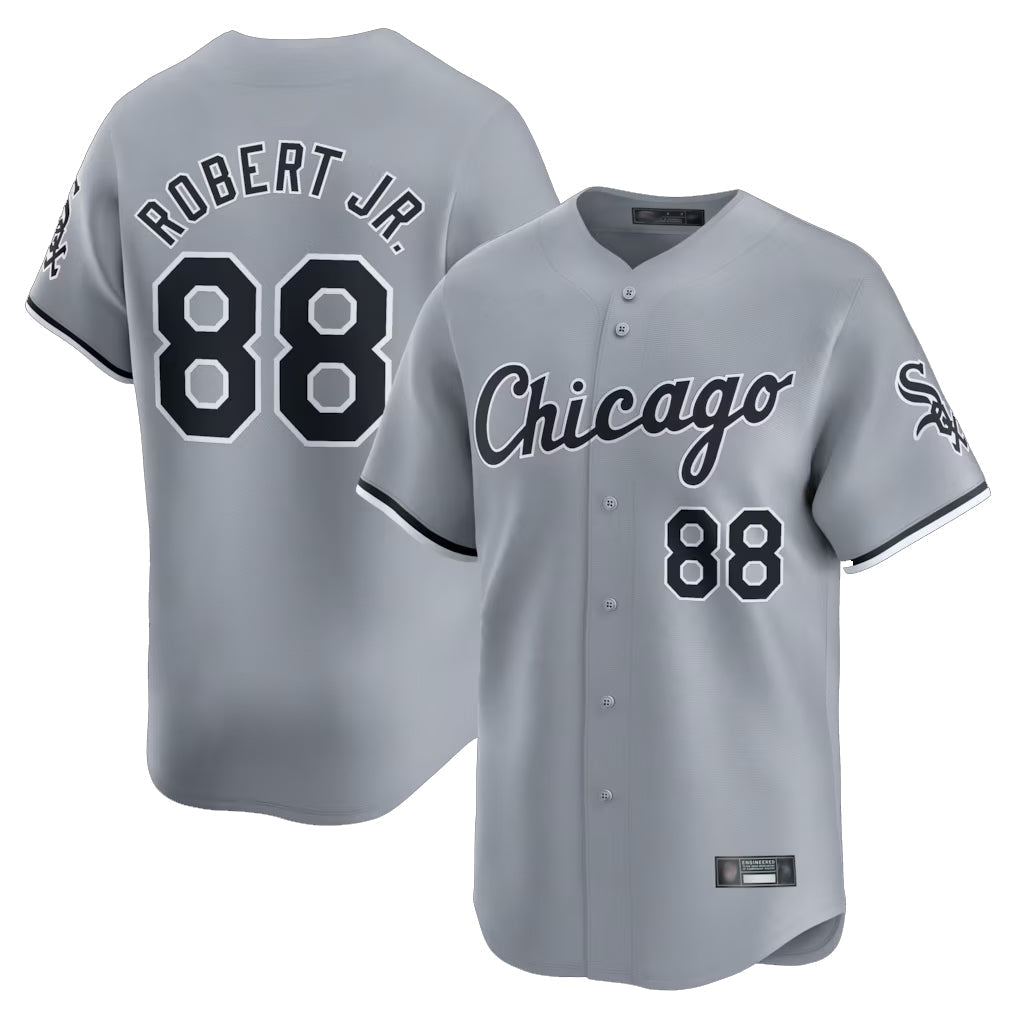 harde C.White Sox #88 Luis Robert Jr Player Gray Road Limited Home Stitched Jerseys