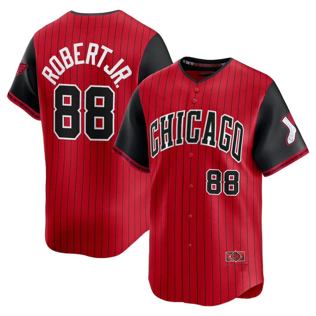 harde C.White Sox #88 Luis Robert Jr Player Red City Connect Limited Home Stitched Jerseys