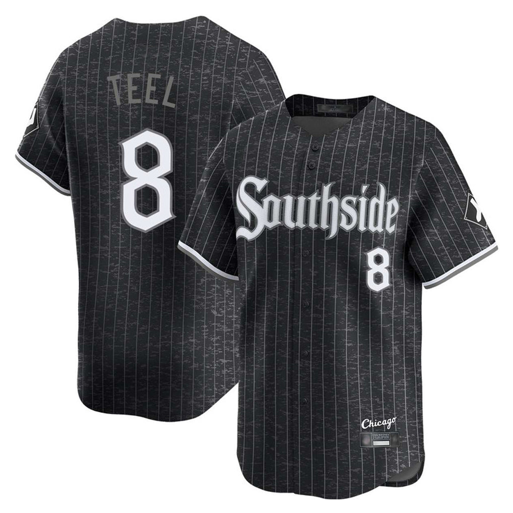 harde C.White Sox #8 Kyle Teel Player Black City Connect Limited Home Stitched Jerseys