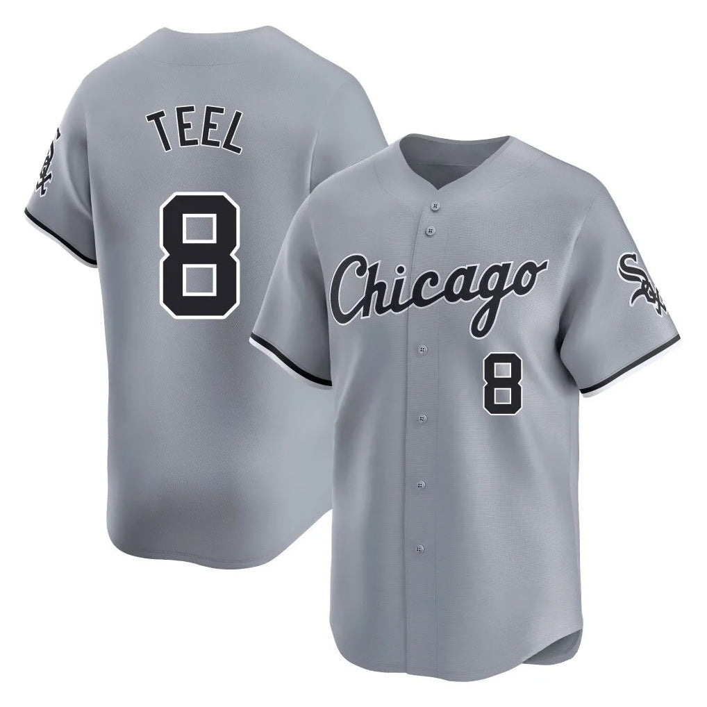 harde C.White Sox #8 Kyle Teel Player Gray Road Limited Home Stitched Jerseys