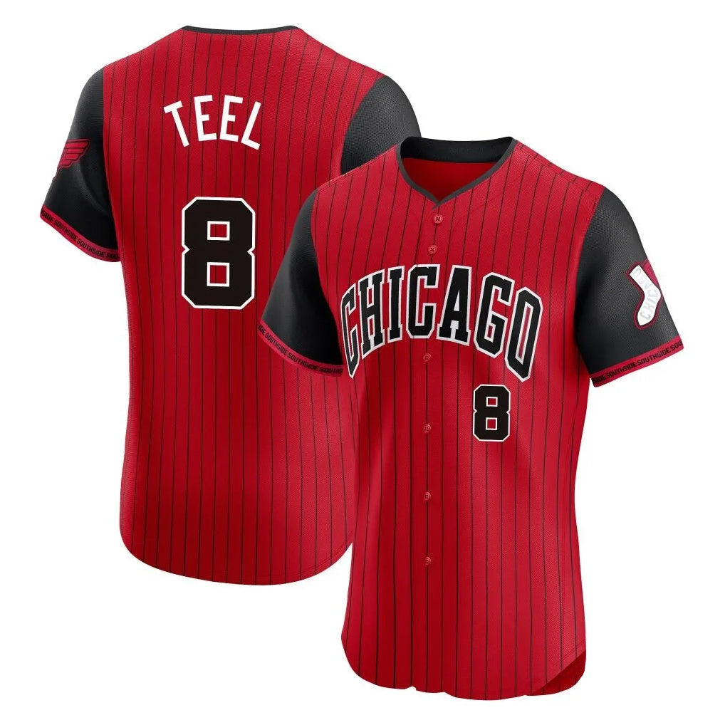 harde C.White Sox #8 Kyle Teel Player Red City Connect Limited Elite Home Stitched Jerseys