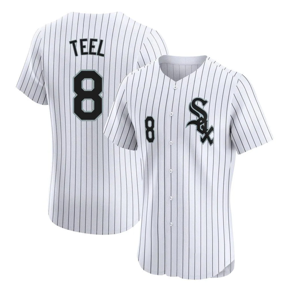 harde C.White Sox #8 Kyle Teel Player White Stripe Limited Elite Home Stitched Jerseys
