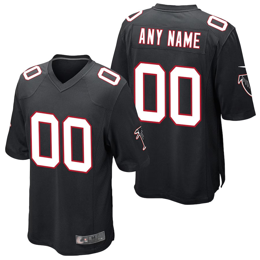 harde Custom A.Falcons Black Alternate Game Stitched Jerseys