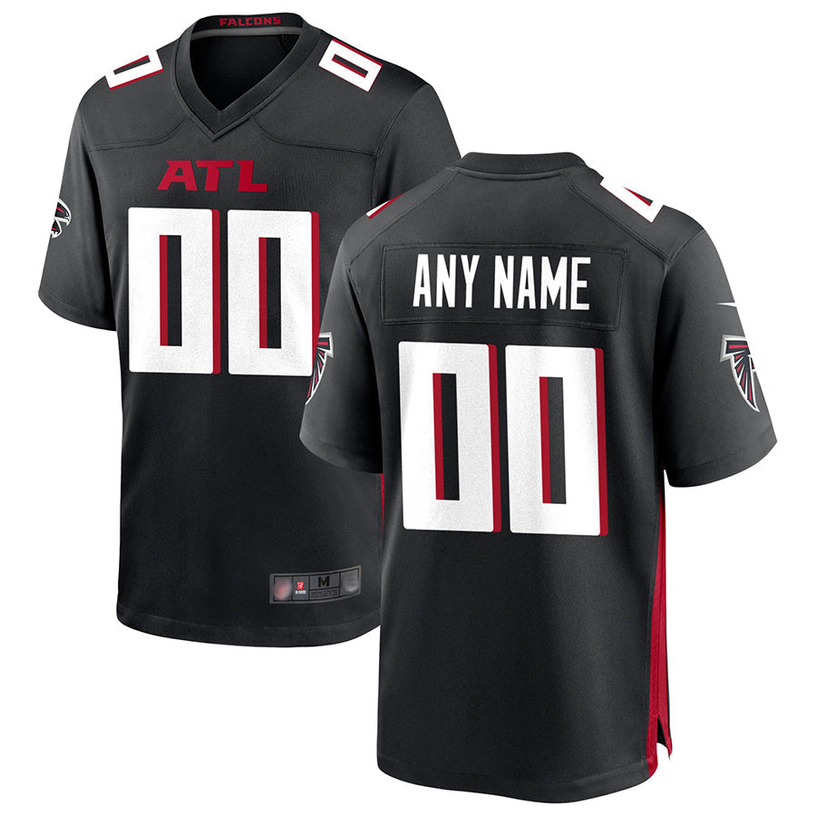 harde Custom A.Falcons Black Home Game Stitched Jerseys