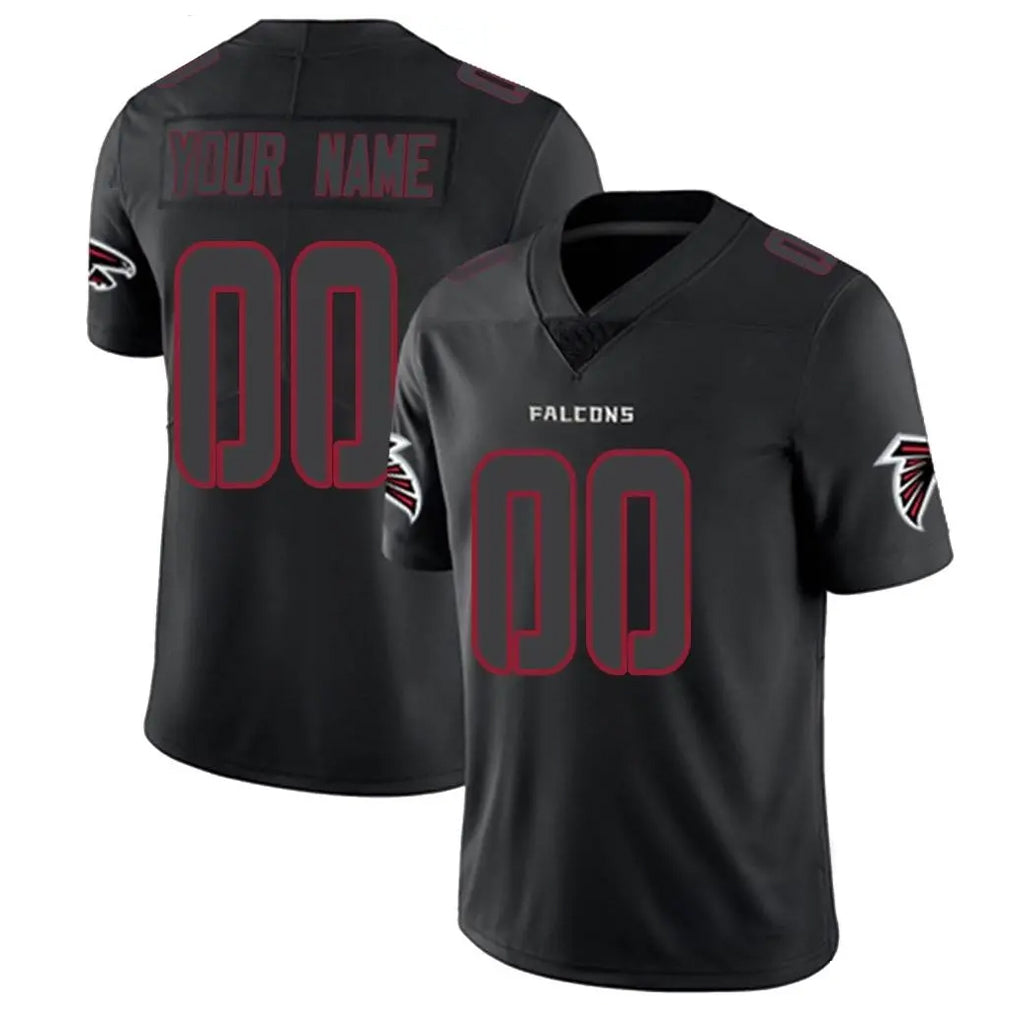 harde Custom A.Falcons Black Limited Elite Home Game Any Name & Numbers Stitched Jerseys