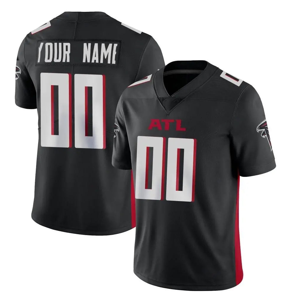 harde Custom A.Falcons Black Limited Home Game Any Name & Numbers Stitched Jerseys