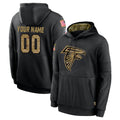 harde Custom A.Falcons Black Salute to Service Fleece Hoodie Any Name & Numbers Stitched Jerseys