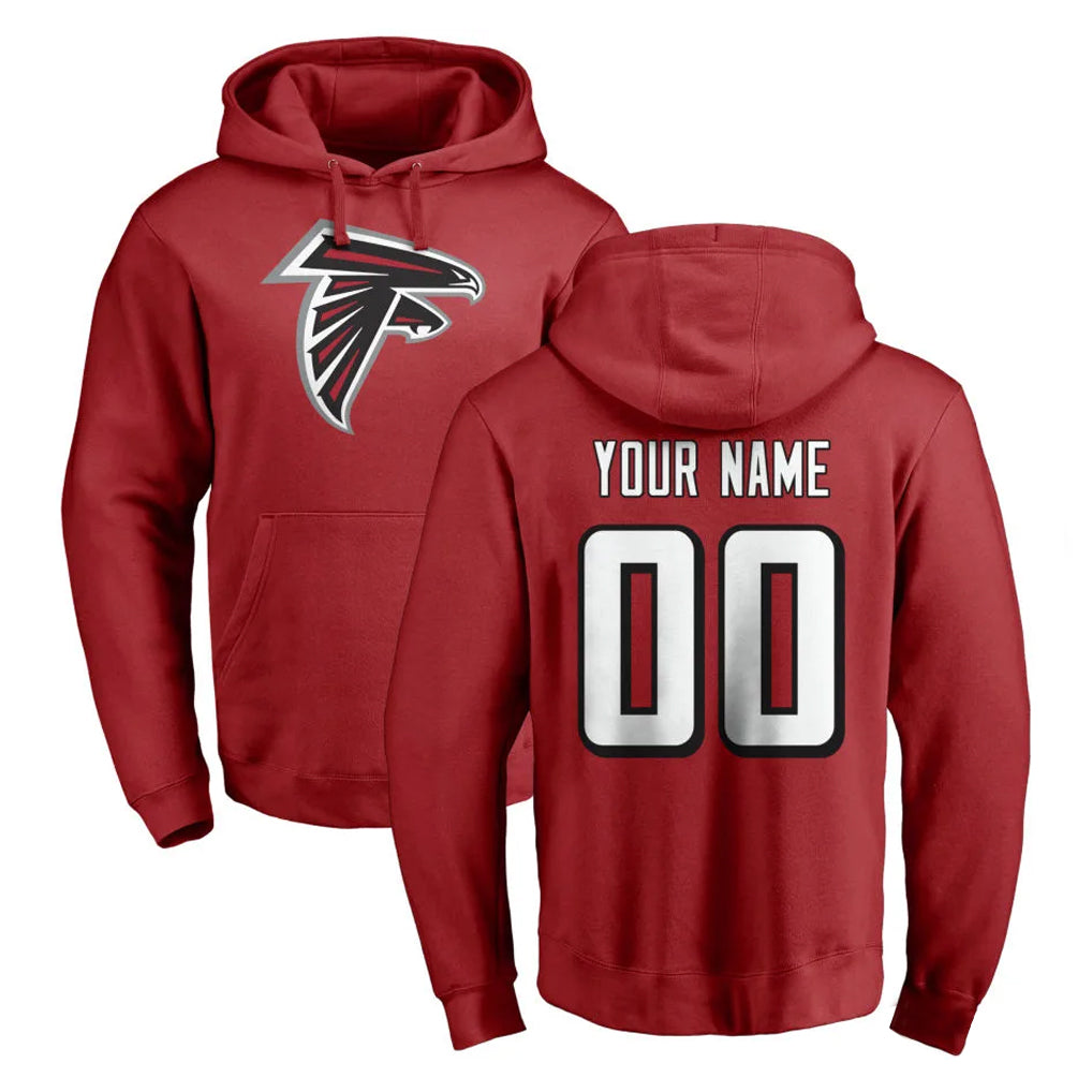 harde Custom A.Falcons Red Limited Hoodie Any Name & Numbers Stitched Jerseys