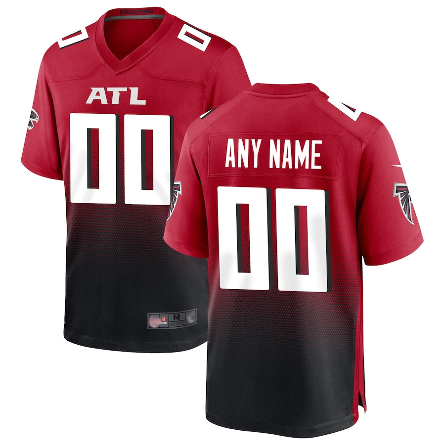 harde Custom A.Falcons Red Replica Home Game Stitched Jerseys