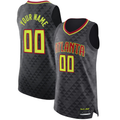 harde Custom A.Hawks Black Authentic Jerseys - Icon Edition