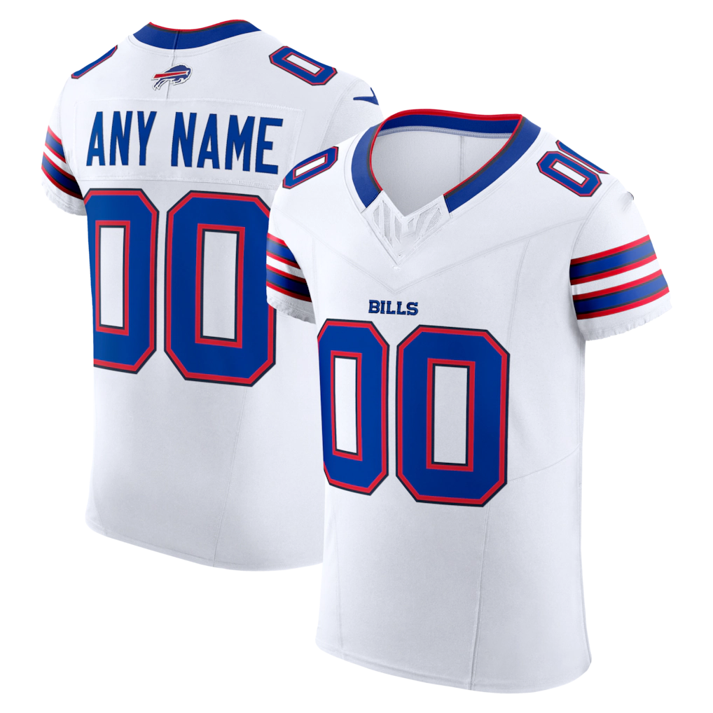 harde Custom B.Bills White Vapor F.U.S.E. Elite Stitched Jerseys