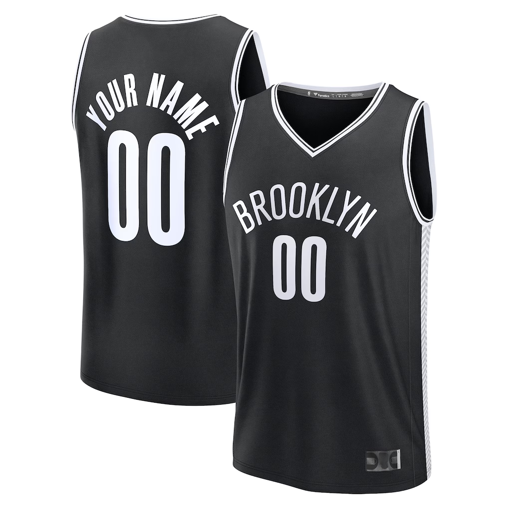 harde Custom B.Nets Black Fast Break Jerseys - Icon Edition
